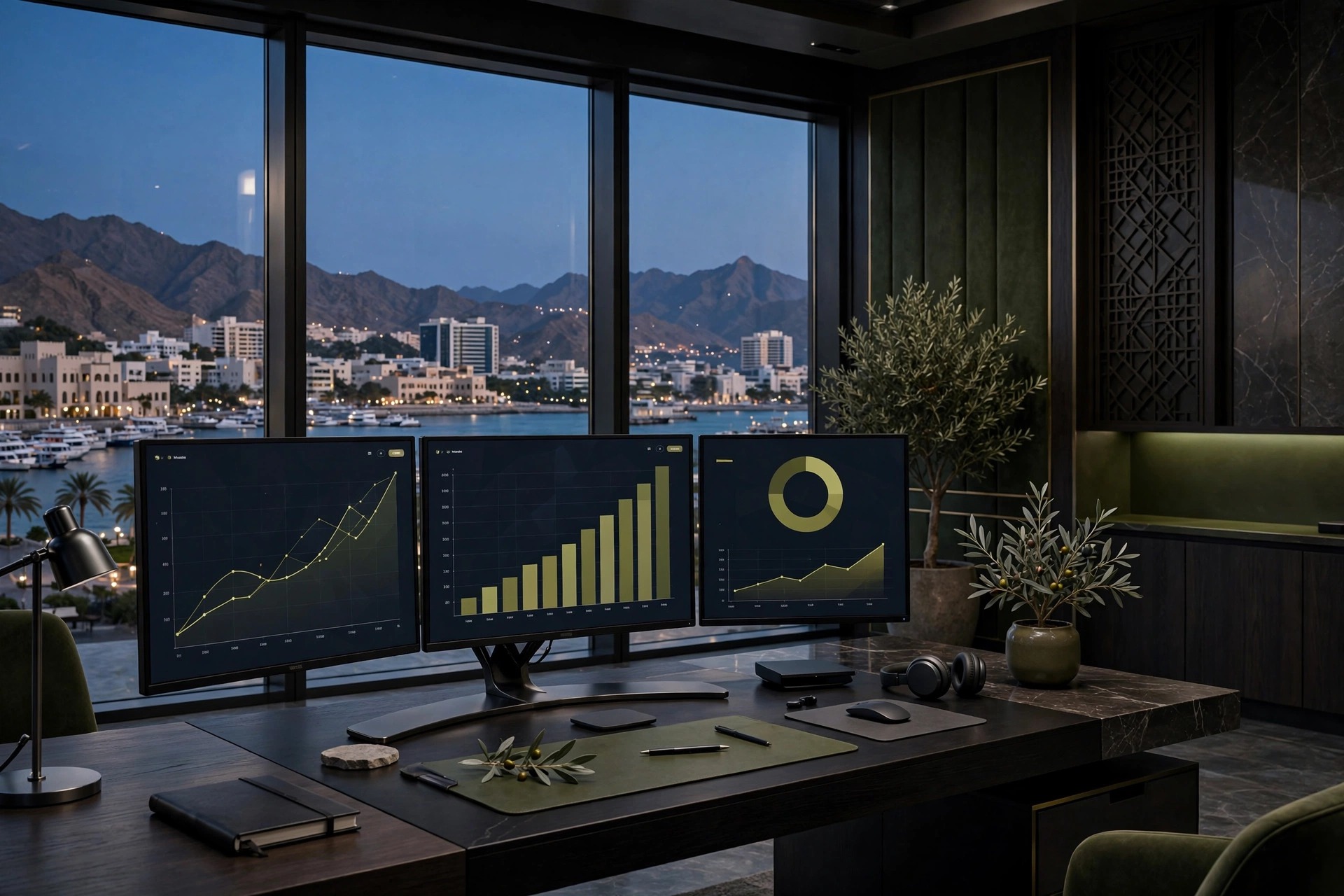Modern digital solutions workspace in Muscat, Oman